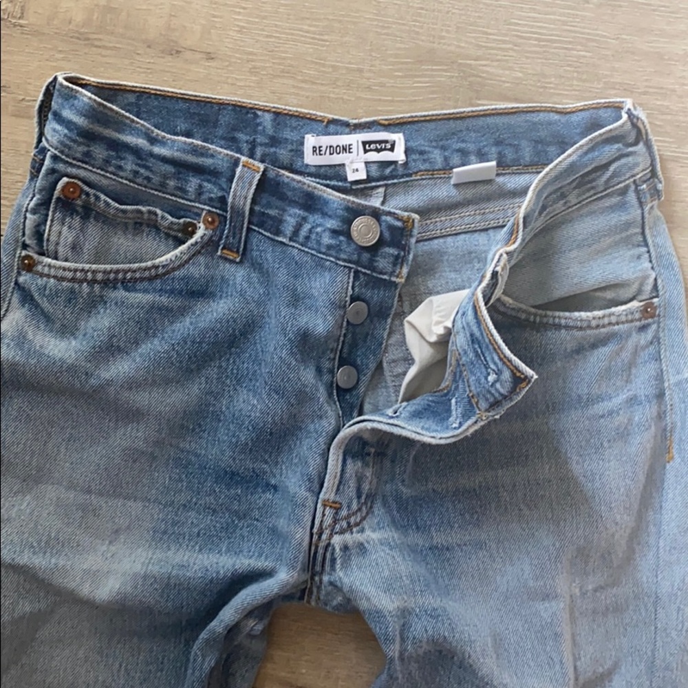 Redone Levi’s skinny destroyed